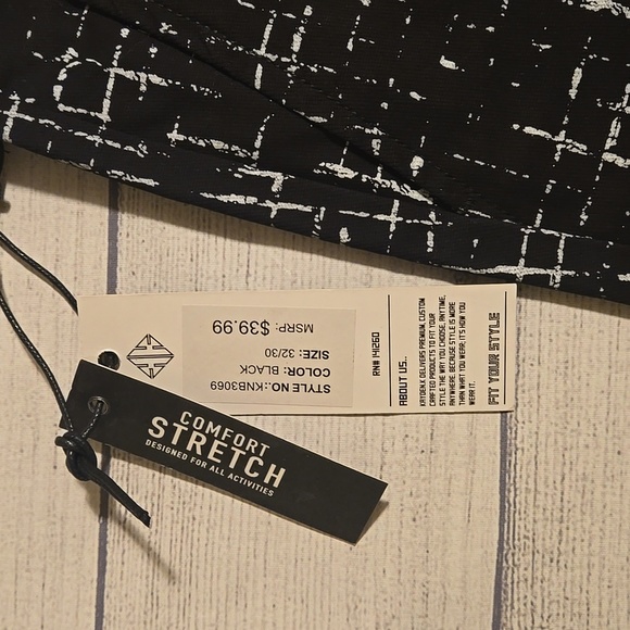 Kayden K Men's Comfort Stretch Tapered Jeans Black and White Size 32 NWT - Picture 8 of 11